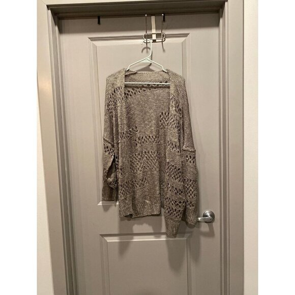 NWOT Open Weave Cardigan – Women’s XXL Olive-Grey - Picture 1 of 5